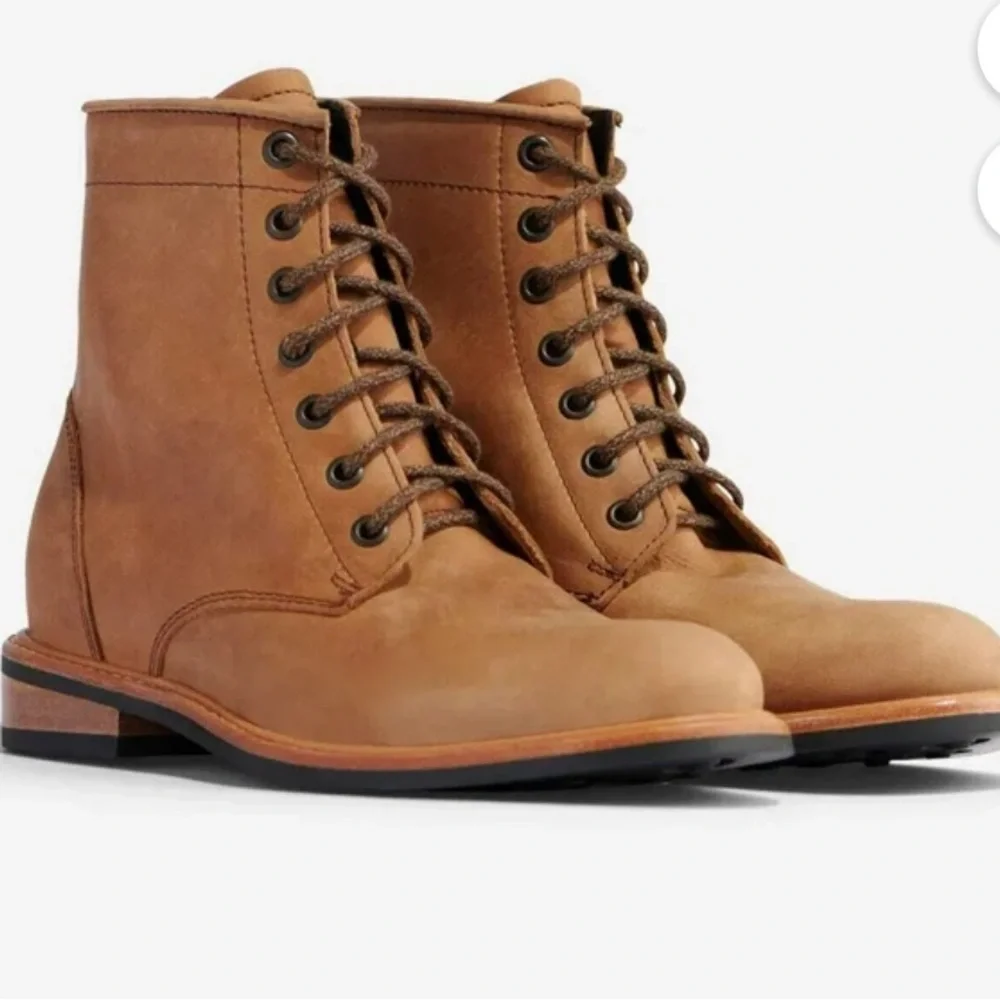 NISOLO ALL-WEATHER AMALIA TOBACO‎ COLOR LACEUP BOOTS SIZE 7.5 NIB